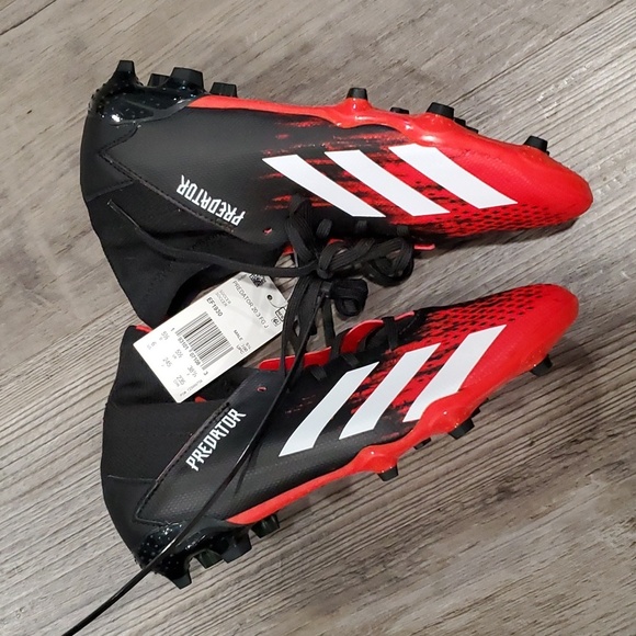 RARE Adidas Predator 20.3 Core Black Cloud White Soccer Cleats Size 6 main image 4